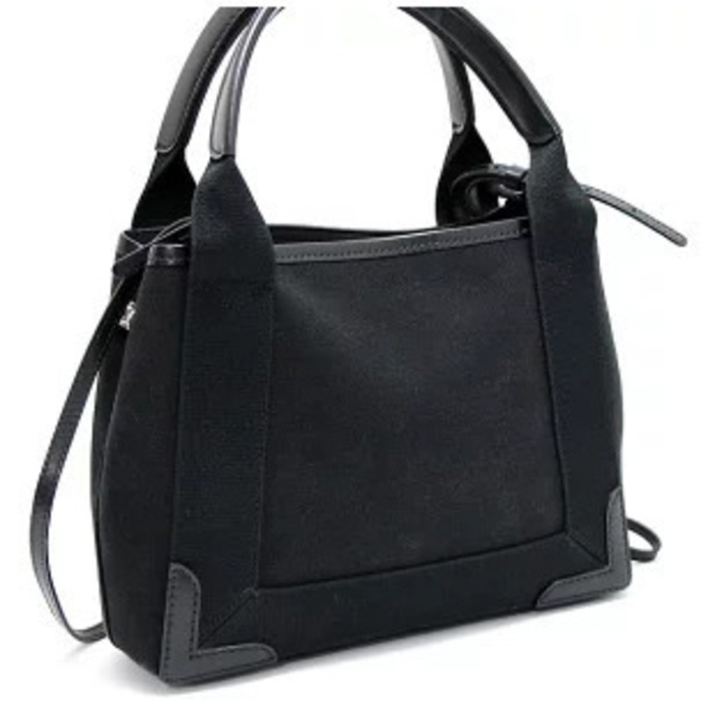 Balenciaga Navy Blue Cabas XS Handbag Canvas Black - Picture 2 of 6